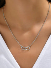 Colar Feminino Tiny Double Hollow Heart