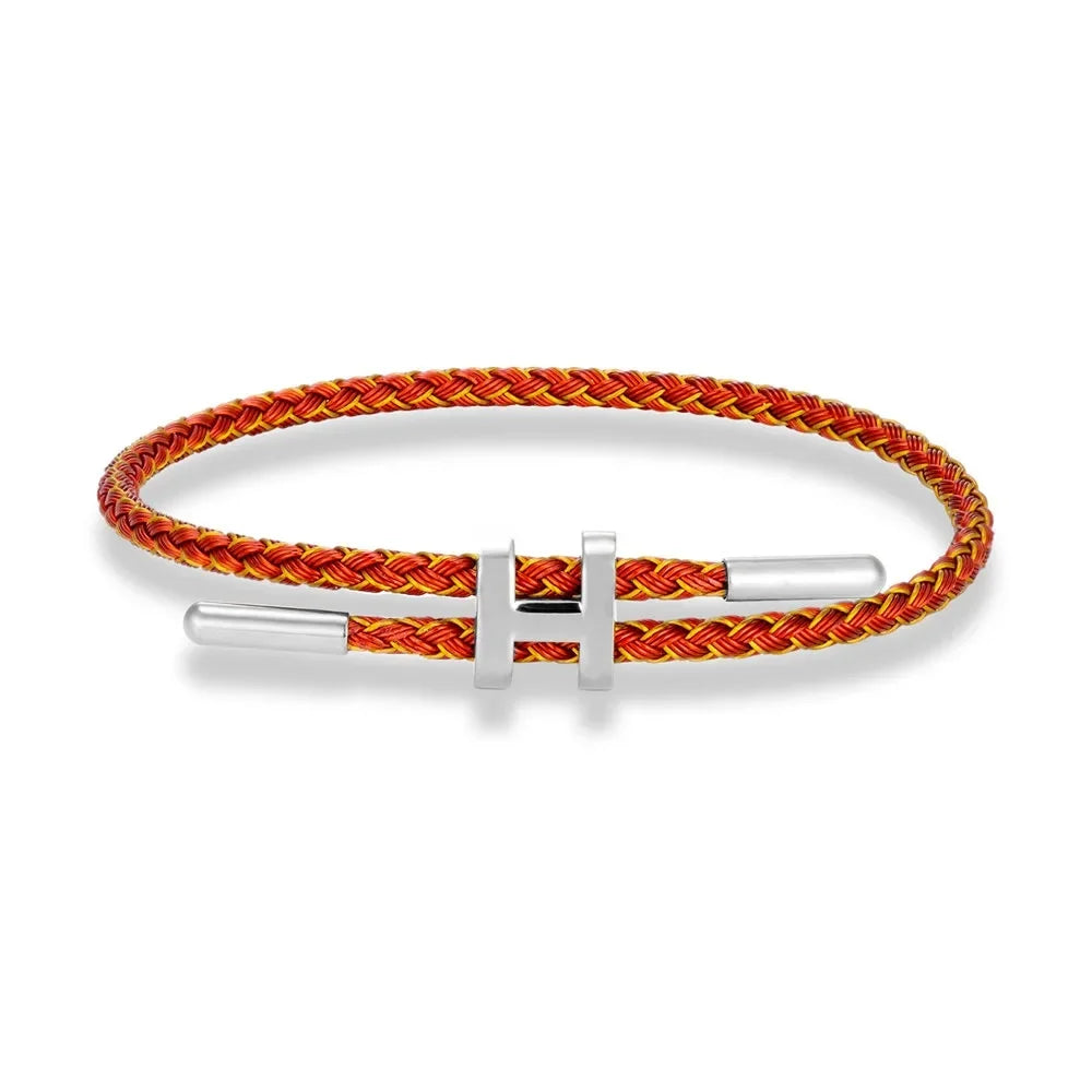 Bracelete de Cordão em H